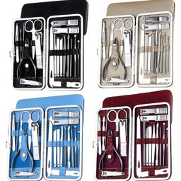 COZY VIBES 19PCS Nail Clipper Sets Manicure Cutters Household Stainless Steel Earpick Pedicure Toe Nail Scissors Tools with PU Travel Case - Pack of 1 - Color May Vary-picture-35
