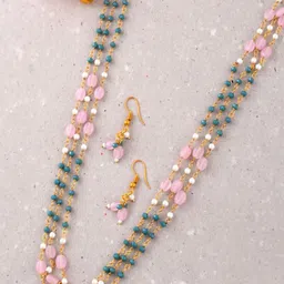 DASTOOR Gold Plated Beaded Jewellery Set-45