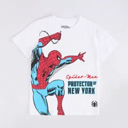 Pantaloons Junior Boys Spider-Man Graphic Printed Round Neck Cotton T-shirt-32