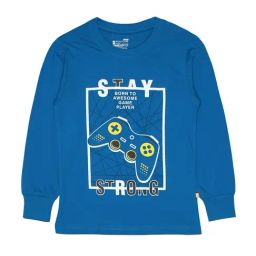 Bodycare Kids Blue Printed Full Sleeves T-Shirt-picture-36