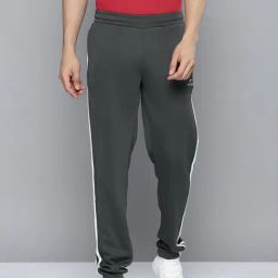 ALCIS Grey Slim Fit Striped Sports Trackpants-picture-19