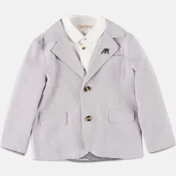 Angel & Rocket Kids Lilac Solid Blazer-image-37