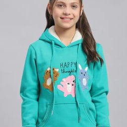 Monte Carlo Kids Turquoise Embroidered Full Sleeves Sweatshirt-image-25