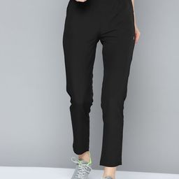 HRX By Hrithik Roshan Training Women Jet Black Rapid-Dry Brand Carrier Track pants-image-18