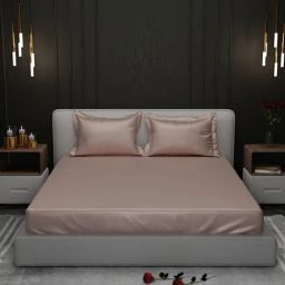 Stoa Paris Gold 300 TC Polyester King Fitted Sheet with 2 Pillow Covers-image-16
