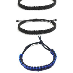 Dynamic Retail Global Men Pack Of 3 Wraparound Bracelet-image-0