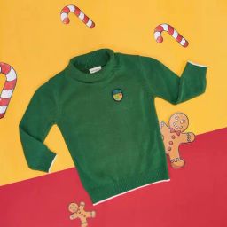 Pantaloons Baby Kids Green Cotton Embroidered Full Sleeves Sweater-image-90