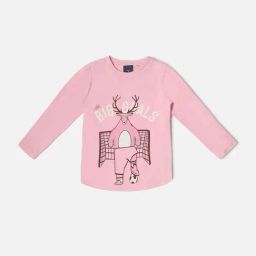 Allen Solly Junior Pink Printed Full Sleeves T-Shirt-image-35