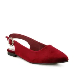 London Rag Women's Dard Red Back Strap Sandals-image-5