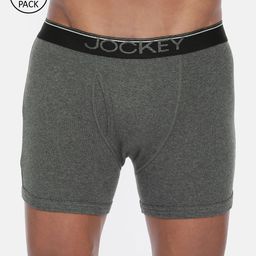 Jockey Men Pack of 2 Charcoal Grey Solid Trunks-13
