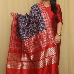 Luxurionworld Woven Design Dupatta with Zari-17