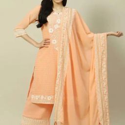 Rangriti Peach Printed Dupatta-picture-12