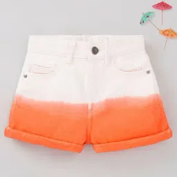 Ed-a-Mamma Kids Orange & White Ombre Shorts-image-44