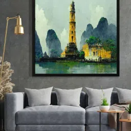 999Store Printed Green Canvas Wall Art-6