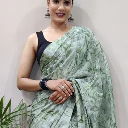 Anouk Rustic Poly Chiffon Ready to Wear Saree image 2