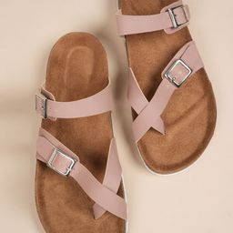 MOZAFIA Women Open Toe Flats with Buckles-18