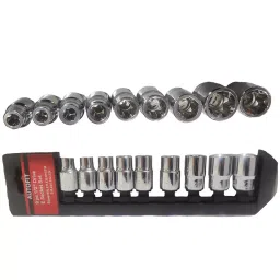 Autofit Chrome Vanadium Steel 9 Pcs 12.7 mm (1/2 Inch) Square Drive E-Socket Set-14