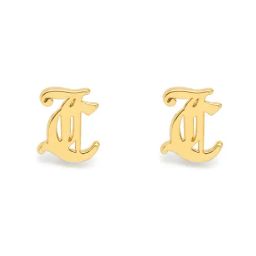 Juicy Couture Lucy Mini Golden Stud Earrings-12