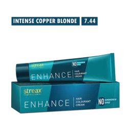 Streax Professional Enhance Hair Colourant - Intense Copper Blonde 7.44 - 90 gm-image-20