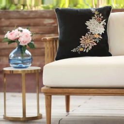 ICRAFT Black Velvet Saanvi Cushion Cover-image-49