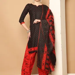 Rajnandini Women Floral Printed Regular Kurta with Salwar & With Dupatta-12