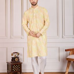 House of Pataudi Embroidered Kurta With Trouser-picture-40