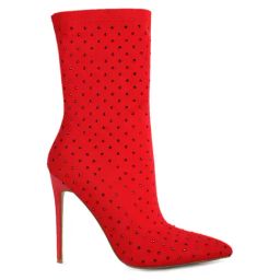 London Rag Women's Red Stiletto Booties-image-48
