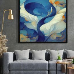 999Store Printed Blue Canvas Wall Art-image-100