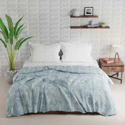 Bianca Rumba Blue Micro Fabric 152 TC Super Soft Double Comforter-image-42