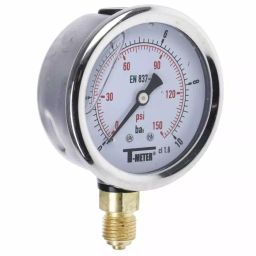 Sferaco G 1/4 Analogue Pressure Gauge 10 bar Bottom Entry 63 mm Outside Diameter UKAS, 1613006-image-65