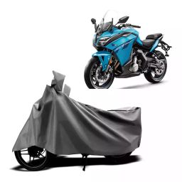 Auto Pearl Two Wheeler Cover with Bag for CFMoto 650GT BS6, Silver-image-75