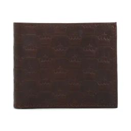 Louis Philippe Brown Textured Leather Bi-Fold Wallet for Men-image-51