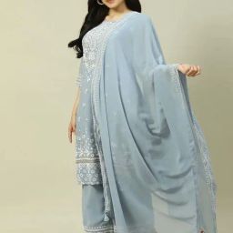 Rangriti Blue Printed Dupatta-picture-15
