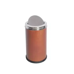 MOFNA ‎Brown Stainless Steel Swing Lid Dustbin 10x24 Inch, MSSBR505-image-54