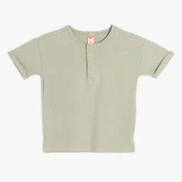 Koton Boys Self Design Henley Neck Cotton T-shirt-39