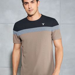 Technosport Men Colourblocked Antimicrobial Slim Fit Sports T-shirt with MATPIQ-image-38