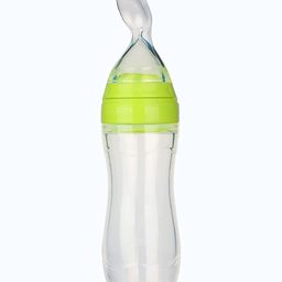 Safe O Kid Silicone Squeezy Food Feeder Spoon - Green-image-26