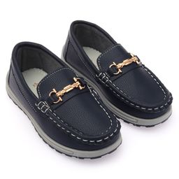 Cute Walk by Babyhug Slip On Solid Formal Shoes with Chain Link - Dark Blue-image-53