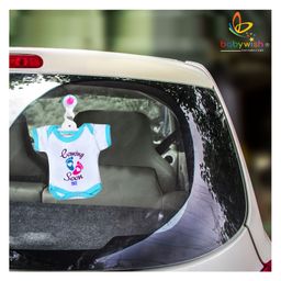 Babywish Baby on Board Car Decals Cloth Safety Sign Board - Blue-image-70