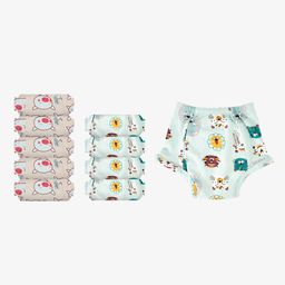 Snugkins 100% Cotton Reusable Potty Training Pull Up Pants Pack of 10 - Multicolor (Print May Vary)-28