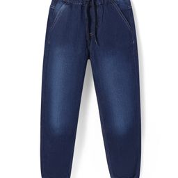 Pine Kids Denim Woven Full Length Washed Jeans - Navy Blue-picture-8