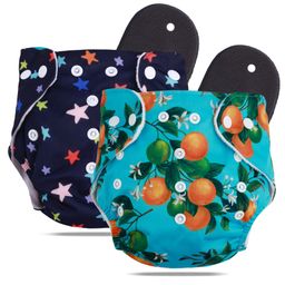 Devico Leakage Proof Reusable Cloth Diaper With 5 Layer High absorbent Pad Pack of 2- Black-22