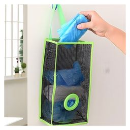 COZY VIBES Garbage Bags Wall Hanging Recycle Breathable Plastic Storage Polythene Garbage Bags Kitchen Organizer Plastic Wall Mounted Rubbish Bag Container- PACK OF 1- COLOR MAY VARY-11