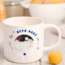 voncasa Von Casa Kids Mug 500 ml ,White ,Astronaut Print ,Cylindrical Shape ,Matte Finish-picture-28