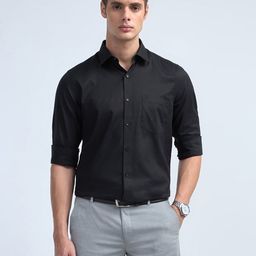 Arrow Men Solid Spread Collar Pure Cotton Formal Shirt-picture-18