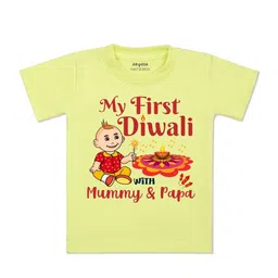 arvesa My First Diwali Printed Kids Tshirt-picture-4