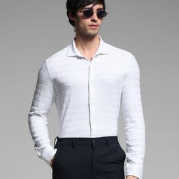 Jack & Jones Men Spread Collar Textured Cotton Slim Fit Casual Shirt-picture-10