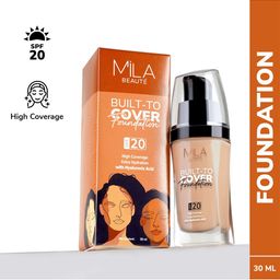 MILA BEAUTE Built To Cover Foundation SPF 20 With Hyaluronic Acid - 30 ml - Beige-47