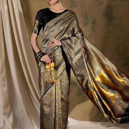 Maroosh Woven Design Zari Silk Blend Banarasi Saree-picture-22