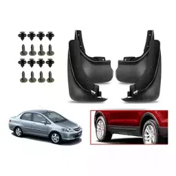 Auto Pearl Front and Rear Mud Guard For Honda City ZX (Black) Set of 4 Pcs-22